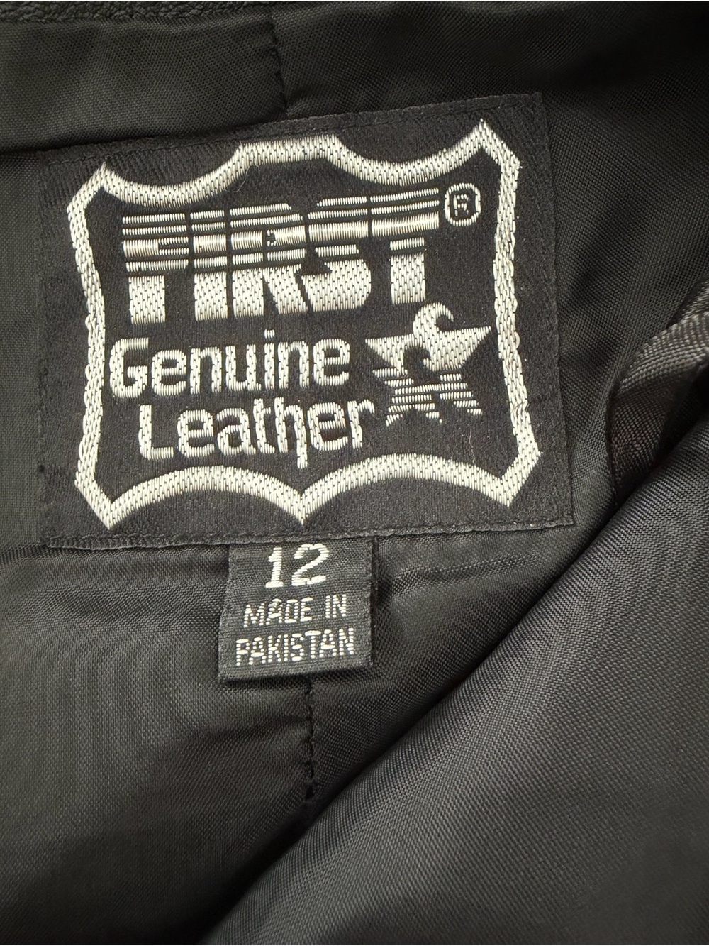 Vintage First Women's Black Genuine Leather Straight Pants Front Zip Lined 12 - Picture 2 of 12